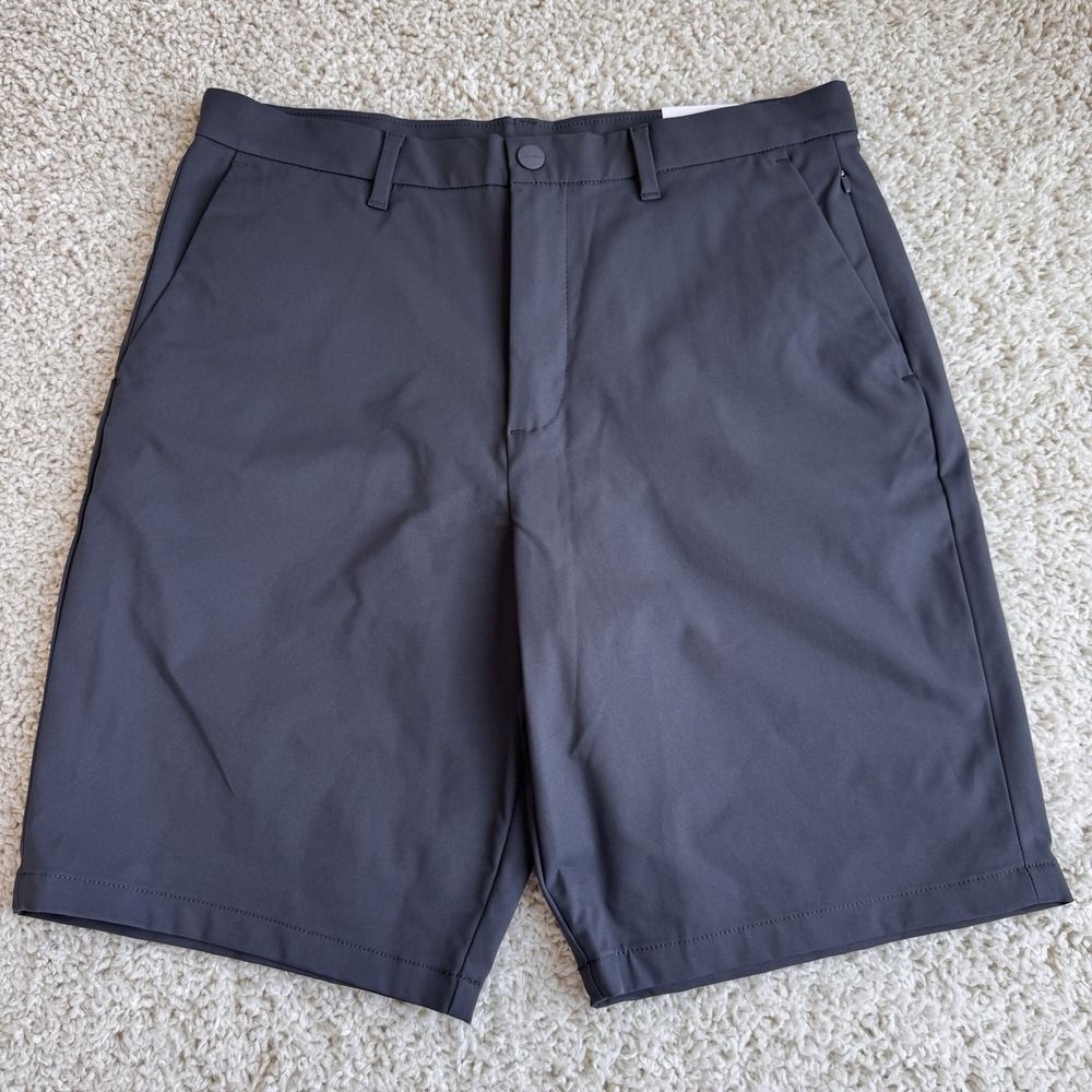 Calvin Klein Golf Shorts Mens 32 Gray NEW 9" Inseam Performance Tech Athletic